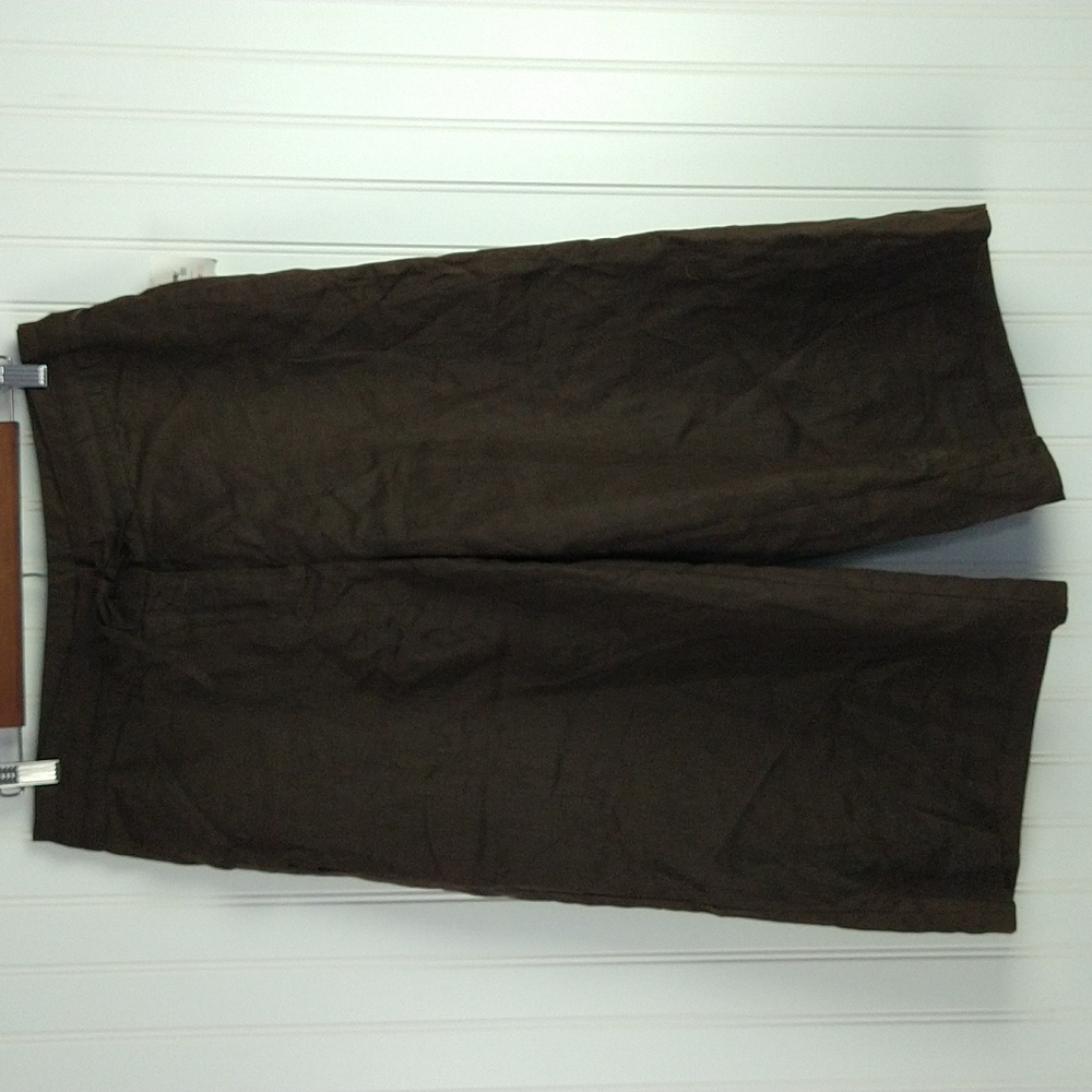 Lucy & Laurel 100% Linen Wide Leg Capri Size 10